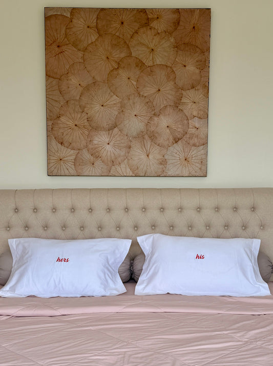 Embroidered Pillowcases - His & Hers