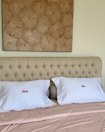 Embroidered Pillowcases - His & Hers
