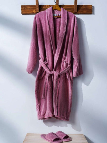 Bathrobe in Plum 500 GSM