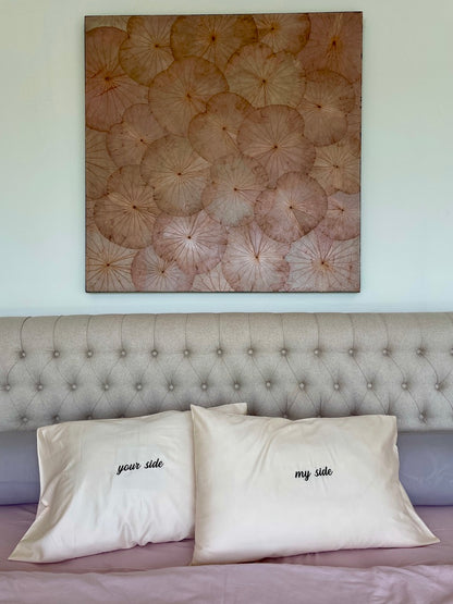 Embroidered Pillowcases - My side & Your side